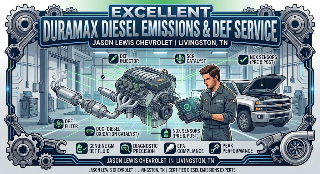 Duramax Diesel Emissions and DEF Service for Chevrolet trucks in Livingston, TN